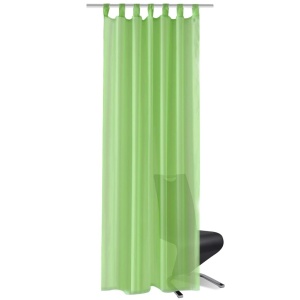 Perdea transparentă Culoare Măr verde 140 x 175 cm 2 buc - Img 2