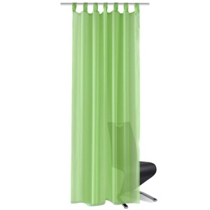 Perdea transparentă Culoare Măr verde 140 x 225 cm 2 buc - Img 2
