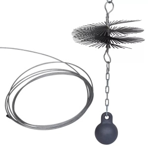 Perie Rotundă pentru Curățat Coșul de Fum Diametru 25 cm - Img 5
