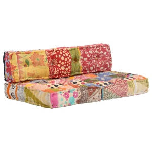 Pernă fotoliu puf, model petice, material textil - Img 11