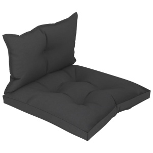 Perne de canapea din paleți, 2 buc., negru, material textil