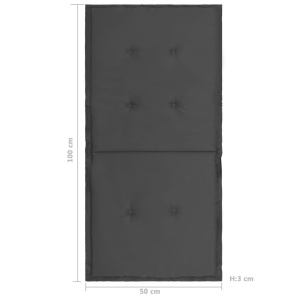 Perne pentru scaun de grădină, 2 buc., antracit, 100x50x3 cm - Img 6