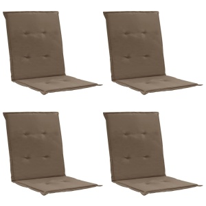 Perne scaun de grădină, 4 buc., gri taupe, 100 x 50 x 3 cm