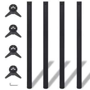 Picioare de masă reglabile pe inălțime, 4 buc, 1100 mm, negru