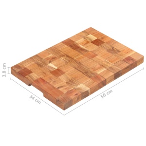 Placă de tocat, 50 x 34 x 3,8 cm, lemn masiv de acacia - Img 6
