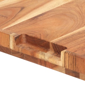 Placă de tocat, 50x35x4 cm, lemn masiv de acacia - Img 5
