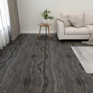 Plăci de pardoseală autoadezive 55 buc. gri inchis PVC 5,11 m²