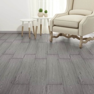 Plăci de pardoseală, gri inchis, 5,26 m², 2 mm, PVC - Img 2