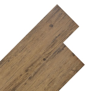 Plăci de pardoseală, nuc maro, 5,26 m², 2 mm, PVC