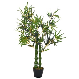 Plantă artificială bambus cu ghiveci, verde, 110 cm
