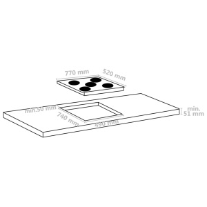 Plită ceramică cu 5 arzătoare, control tactil, 77 cm, 8500 W - Img 5