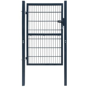 Poartă 2D pentru gard (simplă) 106 x 230 cm, gri antracit