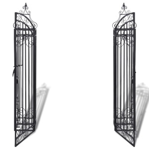 Poartă de grădină ornamentală, fier forjat, 122 x 20,5 x 134 cm - Img 3