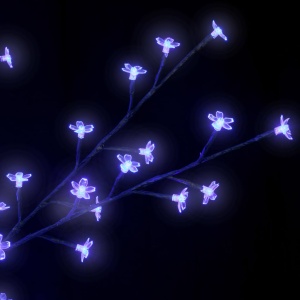 Pom Crăciun, 1200 LED-uri lumină albastră flori de cireș 400 cm - Img 8