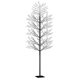 Pom Crăciun, 2000 LED-uri alb rece, flori de cireș, 500 cm - Img 2