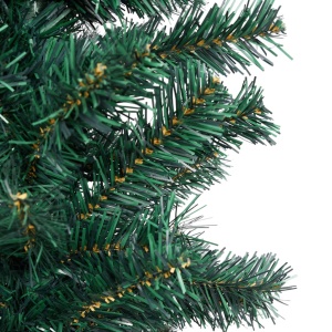 Pom de Crăciun artificial subțire cu suport verde 180 cm PVC - Img 4