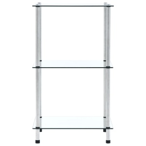 Raft cu 3 niveluri, transparent, 40x40x67 cm, sticlă securizată - Img 2