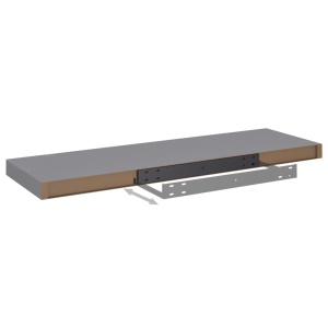 Raft de perete suspendat, gri, 80x23,5x3,8 cm, MDF - Img 5