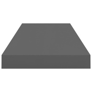 Raft de perete suspendat, gri extralucios, 60x23,5x3,8 cm, MDF - Img 8