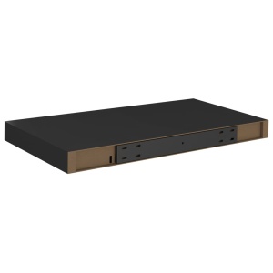 Raft de perete suspendat, negru, 50x23x3,8 cm, MDF - Img 6
