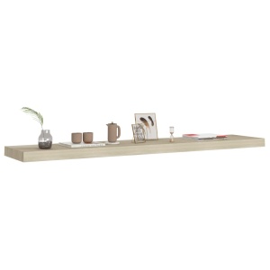 Raft de perete suspendat, stejar, 120x23,5x3,8 cm, MDF - Img 3