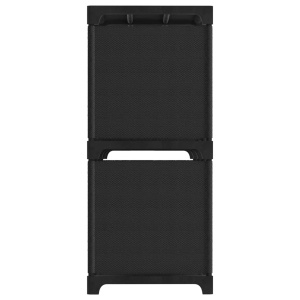Raft expunere 6 cuburi negru 103x30x72,5 cm, material textil - Img 4