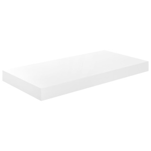 Rafturi de perete, 4 buc., alb extralucios, 50x23x3,8 cm, MDF - Img 4