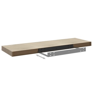Rafturi de perete suspendate 4 buc., stejar, 80x23,5x3,8 cm MDF - Img 6