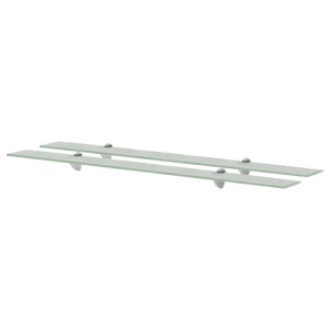 Rafturi suspendate, 2 buc., 100 x 20 cm, sticlă, 8 mm