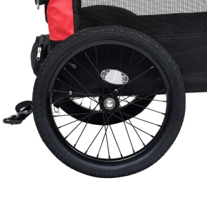 Remorcă bicicletă & cărucior 2-in-1 animale, roșu și negru - Img 11