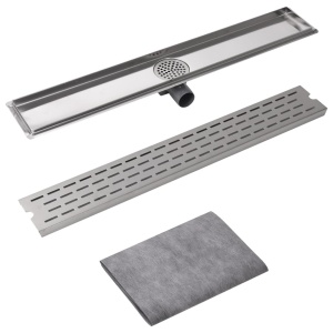 Rigolă duș liniară din oțel inoxidabil, model linie, 830x140 mm - Img 3