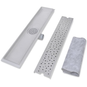 Rigolă duș liniară, model bule, oțel inoxidabil, 630 x 140 mm - Img 3