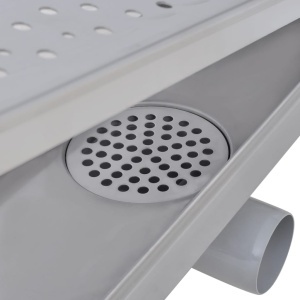Rigolă duș liniară, model bule, oțel inoxidabil, 730 x 140 mm - Img 6