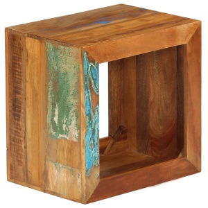 Scaun, 40x30x40 cm, lemn masiv reciclat - Img 11