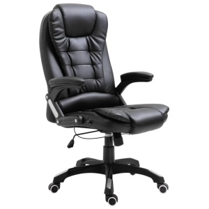 Scaun de birou, negru, piele