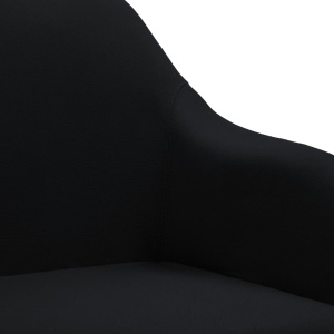 Scaun de birou pivotant, negru, material textil - Img 6