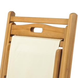 Scaun de exterior, crem, 56 x 105 x 96 cm, lemn de tec - Img 6