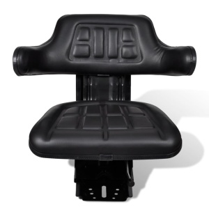 Scaun de tractor cu suspensie, negru - Img 3