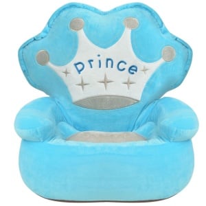 Scaun din pluș pentru copii, Prince, albastru - Img 3
