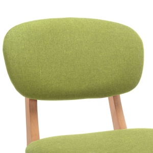 Scaune de bar, 2 buc., verde, material textil - Img 6