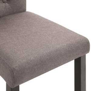 Scaune de bucătărie, 2 buc., gri taupe, material textil - Img 6