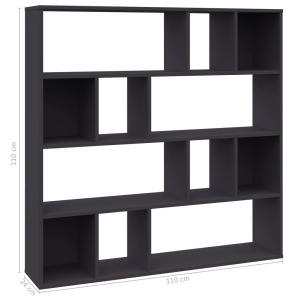 Separator cameră/Bibliotecă, gri, 110 x 24 x 110 cm, PAL - Img 2