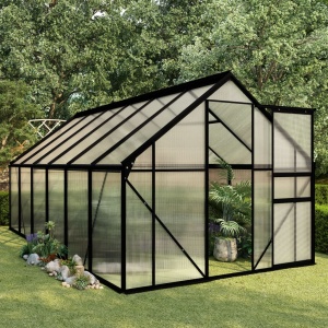 Seră, antracit, 7,03 m², aluminiu
