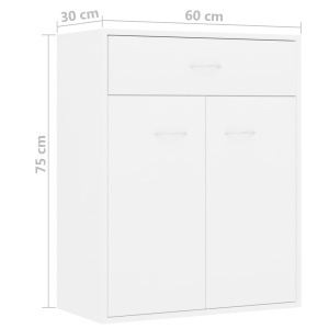 Servantă, alb, 60 x 30 x 75 cm, PAL - Img 10