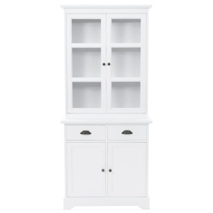 Servantă galeză cu 4 uși, 80 x 40 x 180 cm, MDF și lemn de pin - Img 4