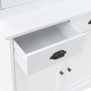 Servantă galeză cu 4 uși, 80 x 40 x 180 cm, MDF și lemn de pin - Img 7