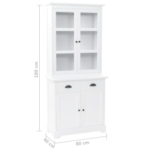 Servantă galeză cu 4 uși, 80 x 40 x 180 cm, MDF și lemn de pin - Img 9