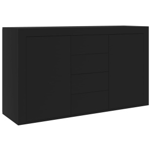 Servantă, negru, 120 x 36 x 69 cm, PAL - Img 2