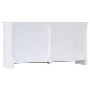 Servantă realizată manual, alb, 140x30x70 cm, lemn masiv acacia - Img 8
