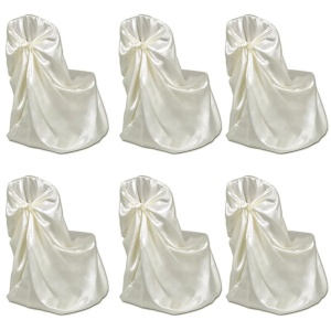 Set 6 huse scaune pentru evenimente, Crem